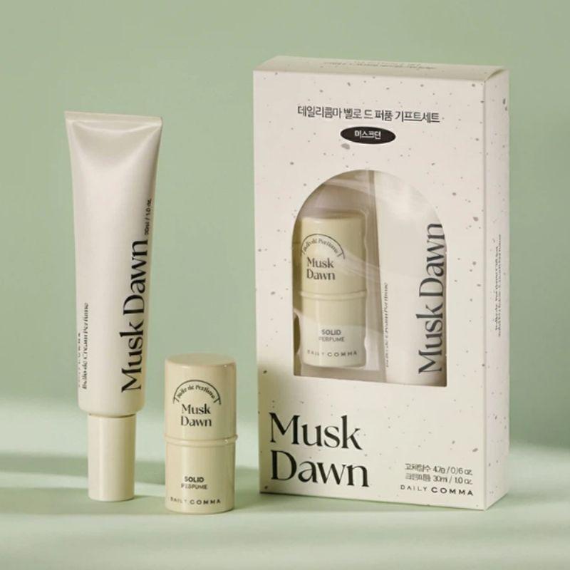DAILY COMMA Velo de Perfume Gift Set Musk Dawn – Solid Perfume & Cream Perfume Duo