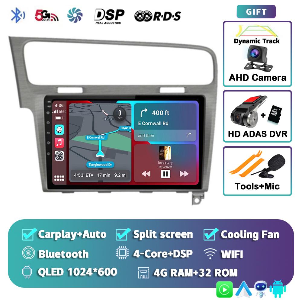 Android 14 Carplay Автомагнитола Для Volkswagen VW Golf 7 2013 - 2016 2017 2018 2019 2020 MK7 Мультимедийный Плеер Стерео Система GPS Головное Устройство