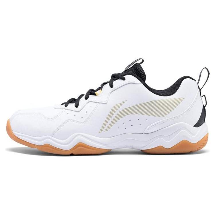 Li Ning CS6 Синтетическая кожа Нескользящие Устойчивые к истиранию Дышащие Низкие Бадминтонные кроссовки Унисекс Белый AYTS055-1