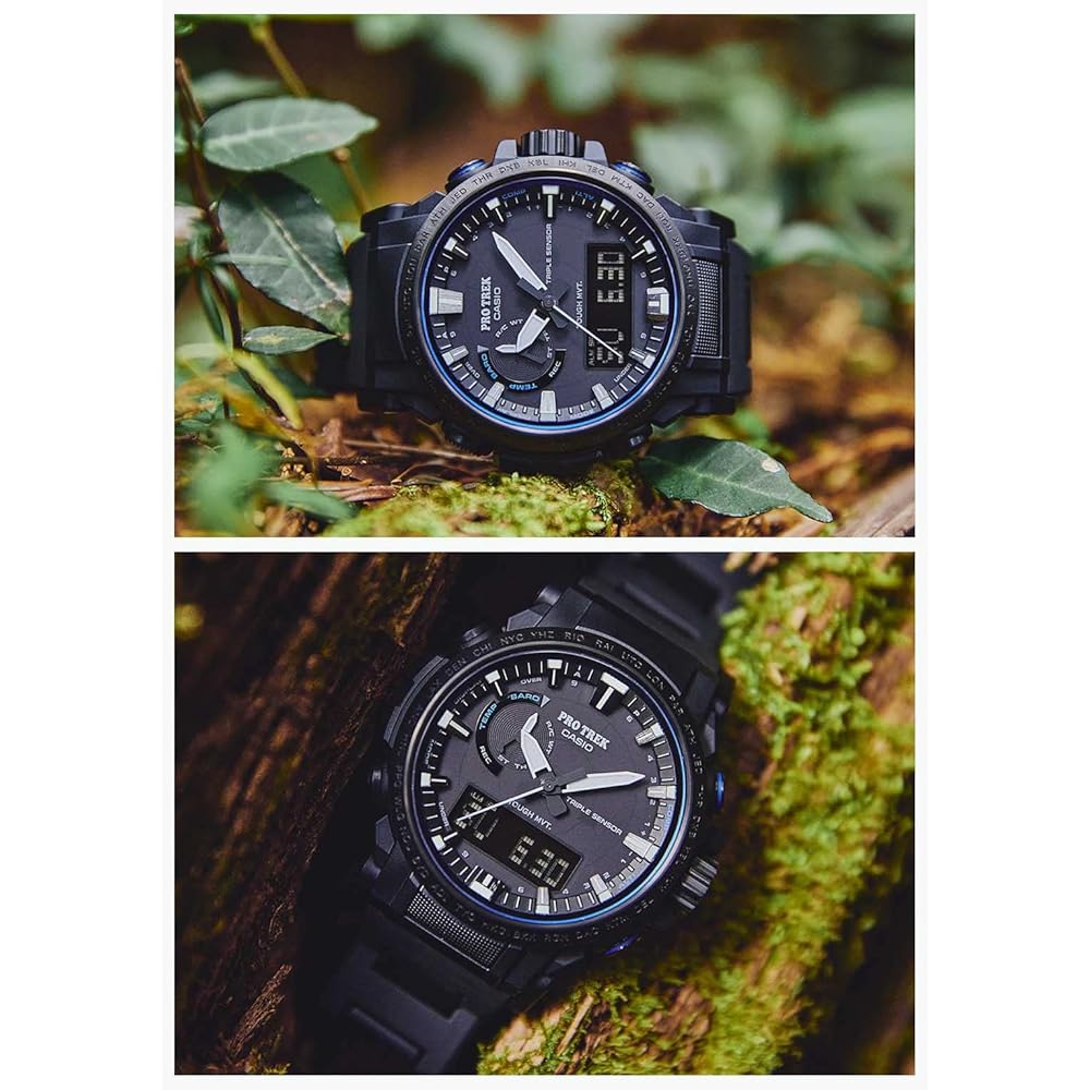 Часы Casio Pro Trek [Официальный японский продукт] Линия Climber Радиоуправляемые солнечные часы Сделаны из биомассы PRW-61FC-1JF Мужские Черные