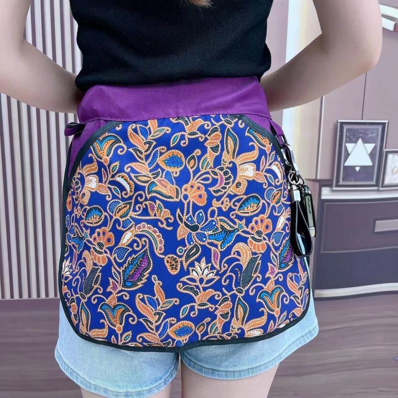 Oil-Resistant Waist Pack with Ethnic Patterns for Camping Large-Capacity Design