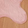 TAFALLA Pink Artificial Sheepskin Rug 80 x 120 cm Polyester