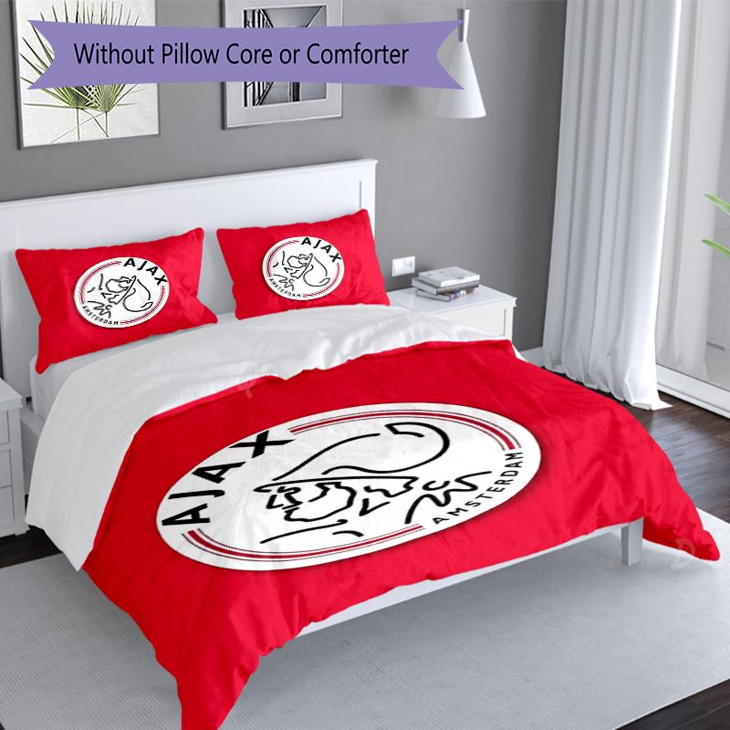3pcs AFC Ajax Duvet Cover Set, Includes 1 Duvet Cover and 2 Pillowcases,Skin-Friendly&Comfortable Fabric,Suitable Bedding Sets