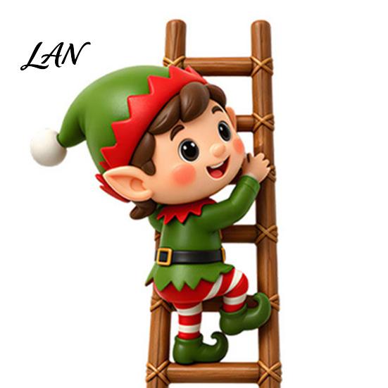 Holiday Theme Socket Protectors Christmas Elf And Gingerbread Man Switch Sticker, Decorative Wall Decal for Home Removable PVC Stickers Decor,