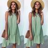 Women Chiffon Beach Loose Dress Backless V-Neck Transparent Sexy Dress Female Plus Size Tops Dress