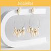 Trendy And Creative Womens Shell Earrings For Summer Geometric Alloy Design In Multi Colors