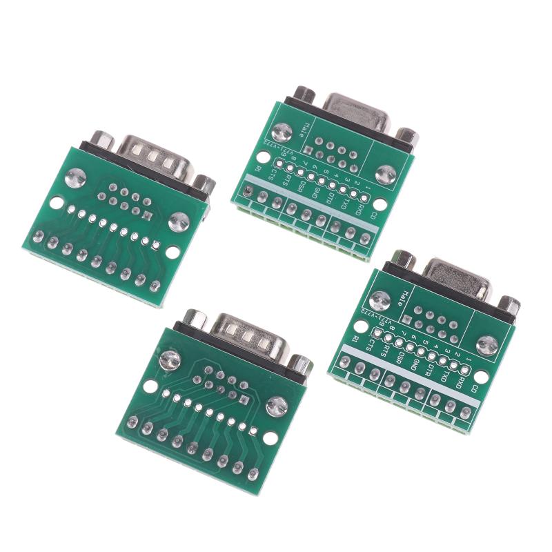 5Pcs Db9 Male Female Adapter Signals Terminal Module Rs232 Rs485 Serial To Terminal 9-Pin 9-Hole Connector