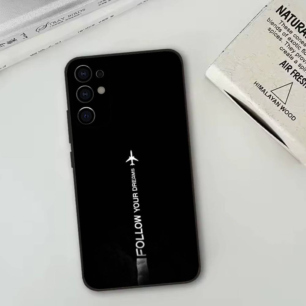 Чехол для телефона с рисунком маршрута самолета, вдохновленным путешествиями, для Samsung S25, S24, S21, S22, S23, S30, Ultra, S20, Plus, Fe, Lite, Note, 10, Черный чехол