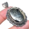 Pyrite Agate Gemstone Handmade 925 Sterling Silver Jewelry Pendant 2.17" AH-899