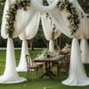 White Pink Wedding Tulle Arch Elegant Backdrop Fabric Arch Draping Fabric  Birthday Party
