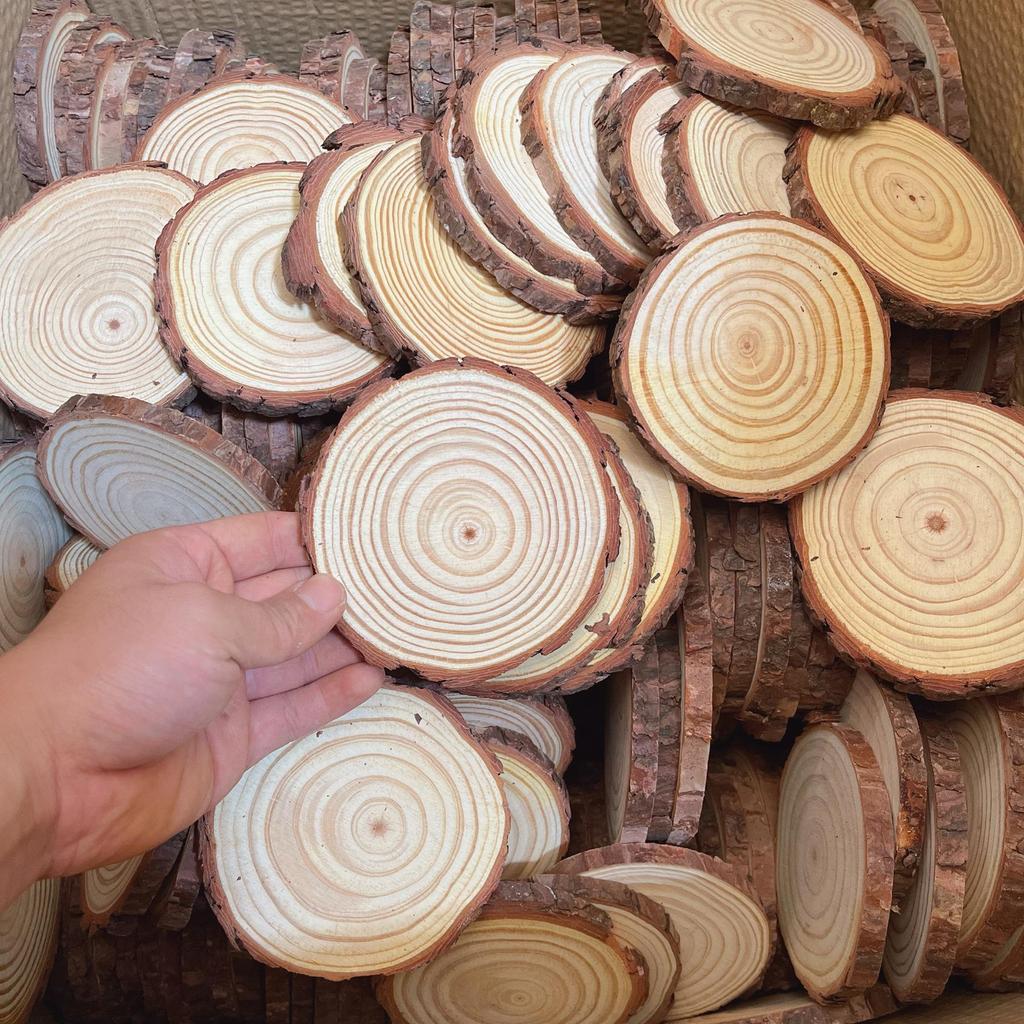 Деревянные срезы для поделок и декора детского сада, расписанные вручную – Маленькие кусочки натурального дерева с годичными кольцами