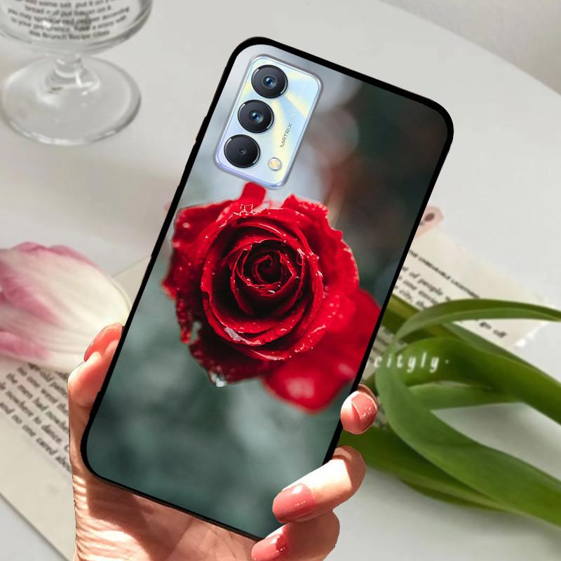 Для чехла Realme GT Master Case Edition Животные Мультфильмы Мягкий Силикон Funda для Телефона Realme GT Master Explorer Чехол Черный Coque