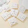 New European and American trendy fashionable fairy earrings, one-week studs delicate and compact combination earrings for women