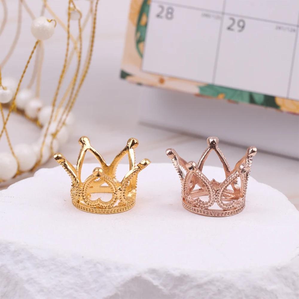 Model Toys Dollhouse Miniature Metal Crown Decorating Mini Princess Crown Dollhouse Cake