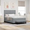 Boxspring bed with headboard Light Grey 140 x 200 cm Fabric