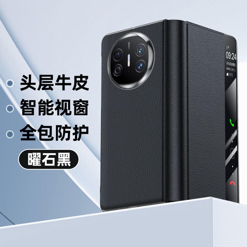 Premium Genuine Leather Flip Case Mate X6 X5 X3 With Magnetic Stand Smart Window Scratch Resistant