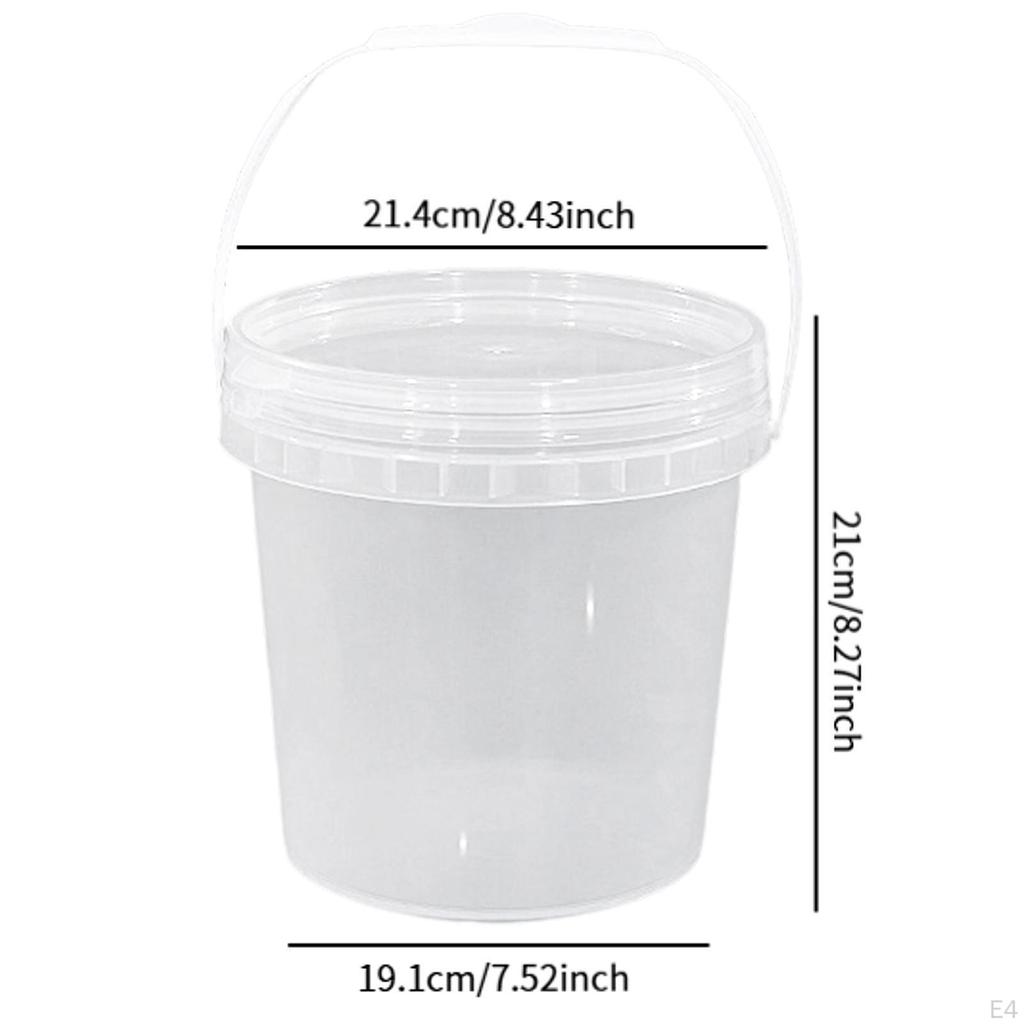 Банка для краски, контейнер для хранения продуктов, 5 л, многоцелевое, легко моющееся ведро с крышкой и ручкой для