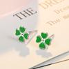 Литературная мода Серьги Lucky Clover Серьги Temperament Простые женские серьги Ювелирные изделия