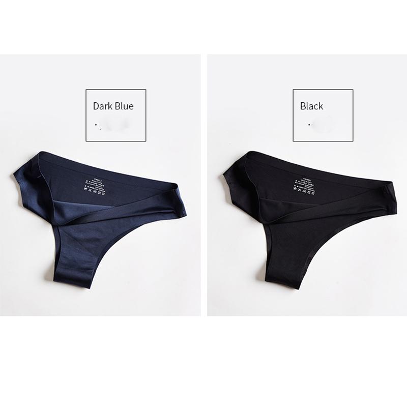 2 шт. женские стринги из ледяного шелка бесшовные трусы женское нижнее белье Pure Desire сексуальные футболки для девочек женские трусы сексуальные трусики