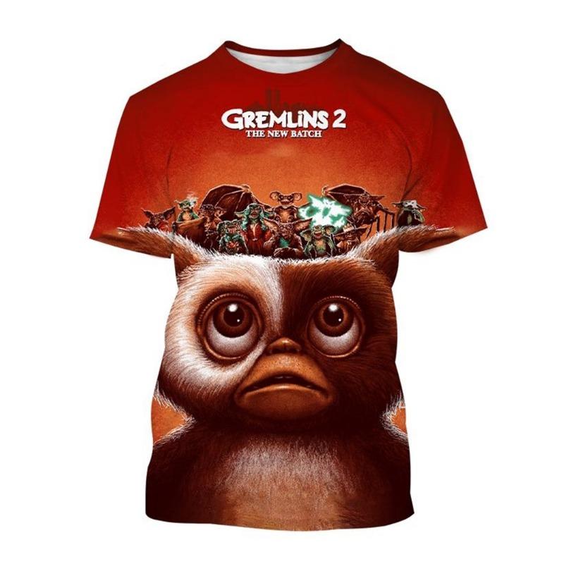 Fashion Hot Sell New Christmas Horror Movie Gremlins 3D Printed T-shirt Puppet Monster Printed T-shirt Men and Women Kids Tops