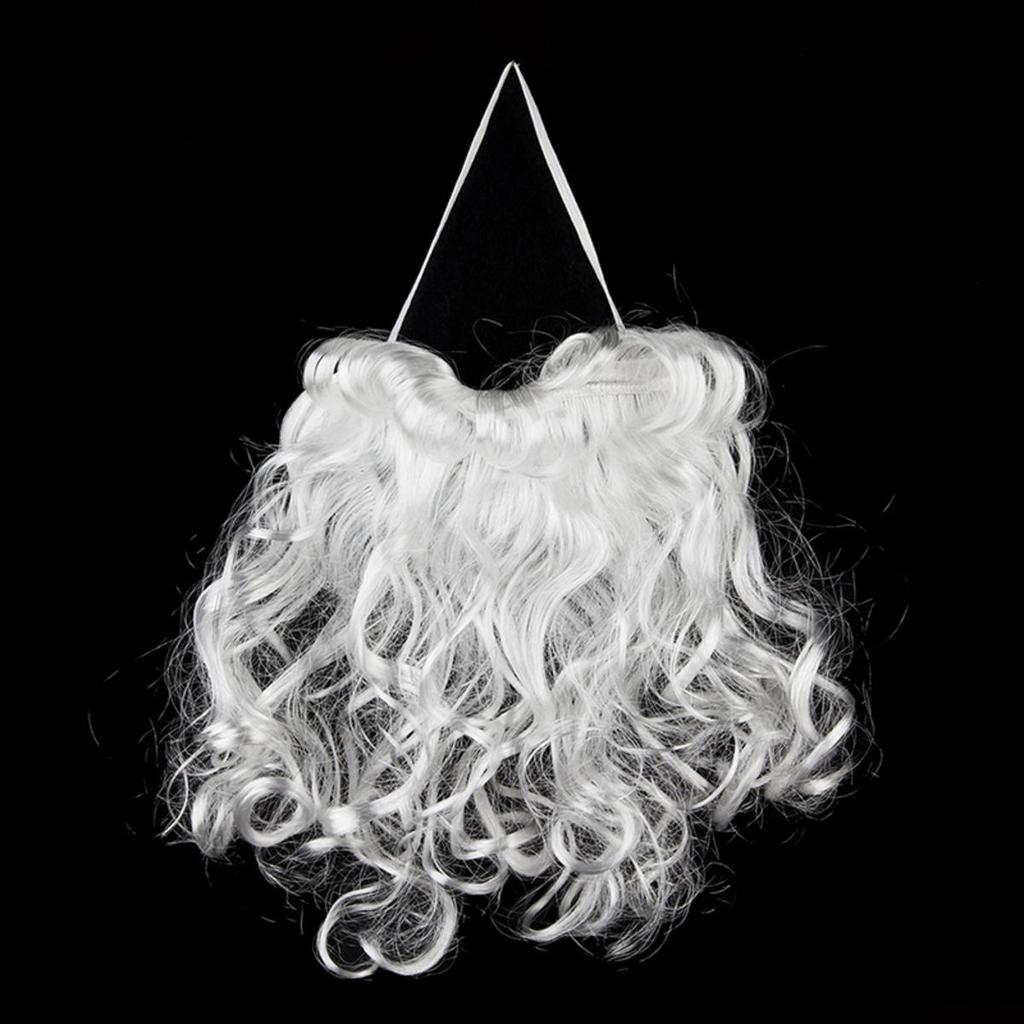 Борода Санта-Клауса Кудрявая Пушистая Костюм Взрослые/Дети Рождественское Выступление Санта Поддельные Белые Усы Руль для Косплей Вечеринки