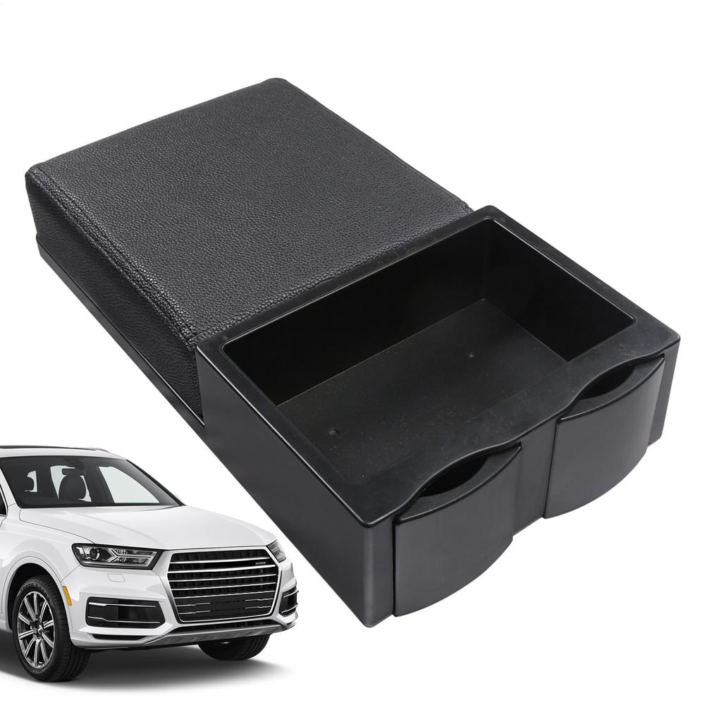 car Center Console Armrest heighten Cushion with 2 Telescopic Cup Holder tissue box auto Armrest Storage Box for Car Interior