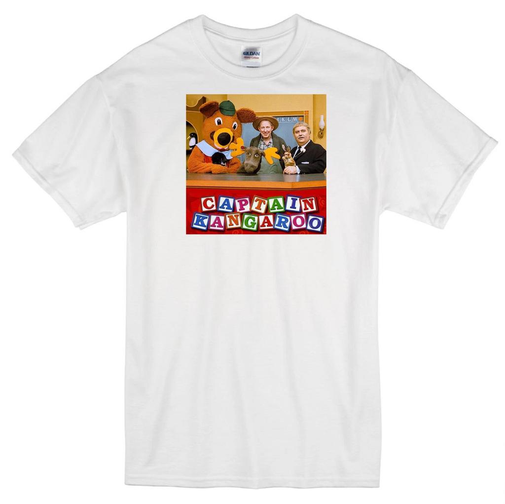 CAPTAIN KANGAROO MR. GREEN JEANS MR. MOOSE BUNNY RABBIT CLASSIC TV WHITE T-shirt