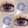 Eyeshare 1 Pair Colored Contact Lenses for Natural Eyes Blue Pupils Purple Lens Yearly