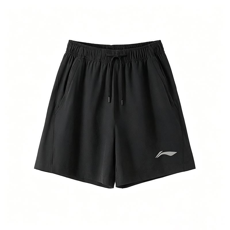 Li-Ning Летние Эластичные Удобные Легкие Дышащие Спортивные Шорты Унисекс Черные ASKV410-2W