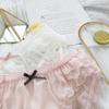Seamless Sweet Lace Bow Transparent Mid-waist Mesh Panties Briefs Underwear Lingerie