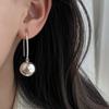 Round Ball Dangle Earrings: Retro Style S925 Silver Hooks for Women - Hip Hop Charm & Good Luck Jewelry