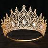 Baroque Vintage Water Drop Bridal Crown Princess Big Tiaras for Party Birthday Wedding Dress Hair Jewelry Pageant Headwear