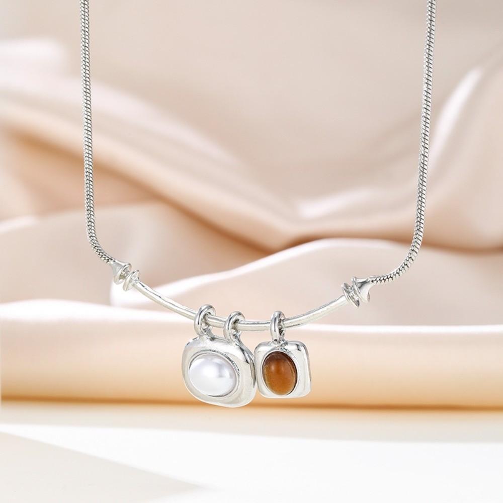 Geometric Choker Necklaces Amber Color Clavicle Chain New Collarbone Necklace Jewelry