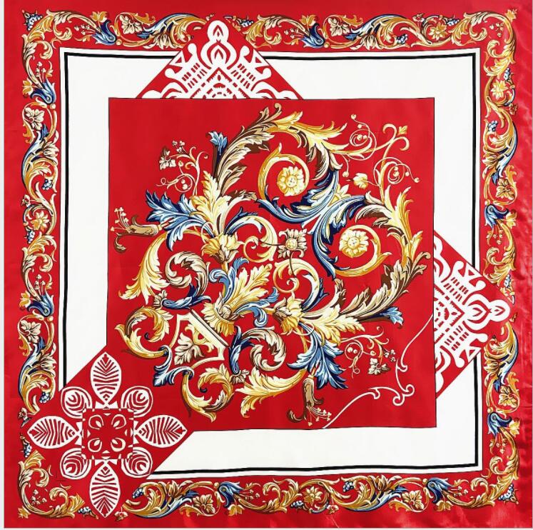 90*90cm Luxury Brand Women Silk Scarfs Van Gogh Painting Square Scarves Spring Summer Shawls For Ladies