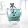 MULTIPOTENT Cute Bear Double-Wall Glass Mug