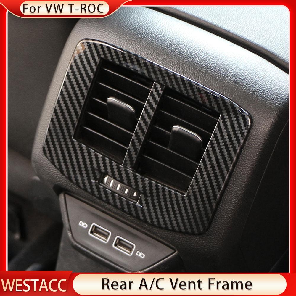 Задняя часть автомобиля, кондиционер, вентиляционная розетка переменного тока, накладка для Volkswagen VW T-roc Troc 2017 2018 2022