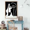 Поцелуй Плакат Пикассо Wall Art Матисс Абстрактная женская картина маслом Черно-белые изображения на стене