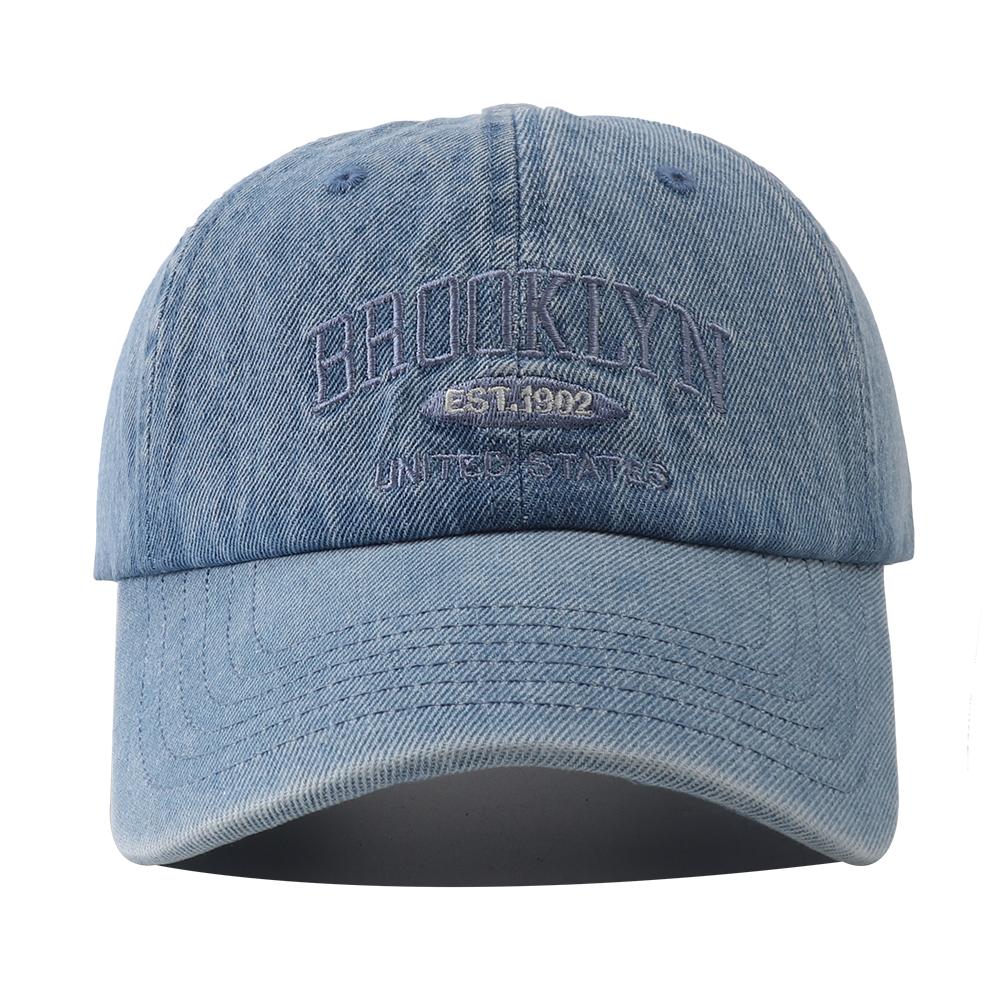 Бейсболка Snapback Регулируемая Джинсовая Вышивка Вышитая Brooklyn Модная Трендовая Кепка Уличная Повседневная Для Взрослых Стирка Спортивная Гольф Солнцезащитные Шляпы Для Женщин