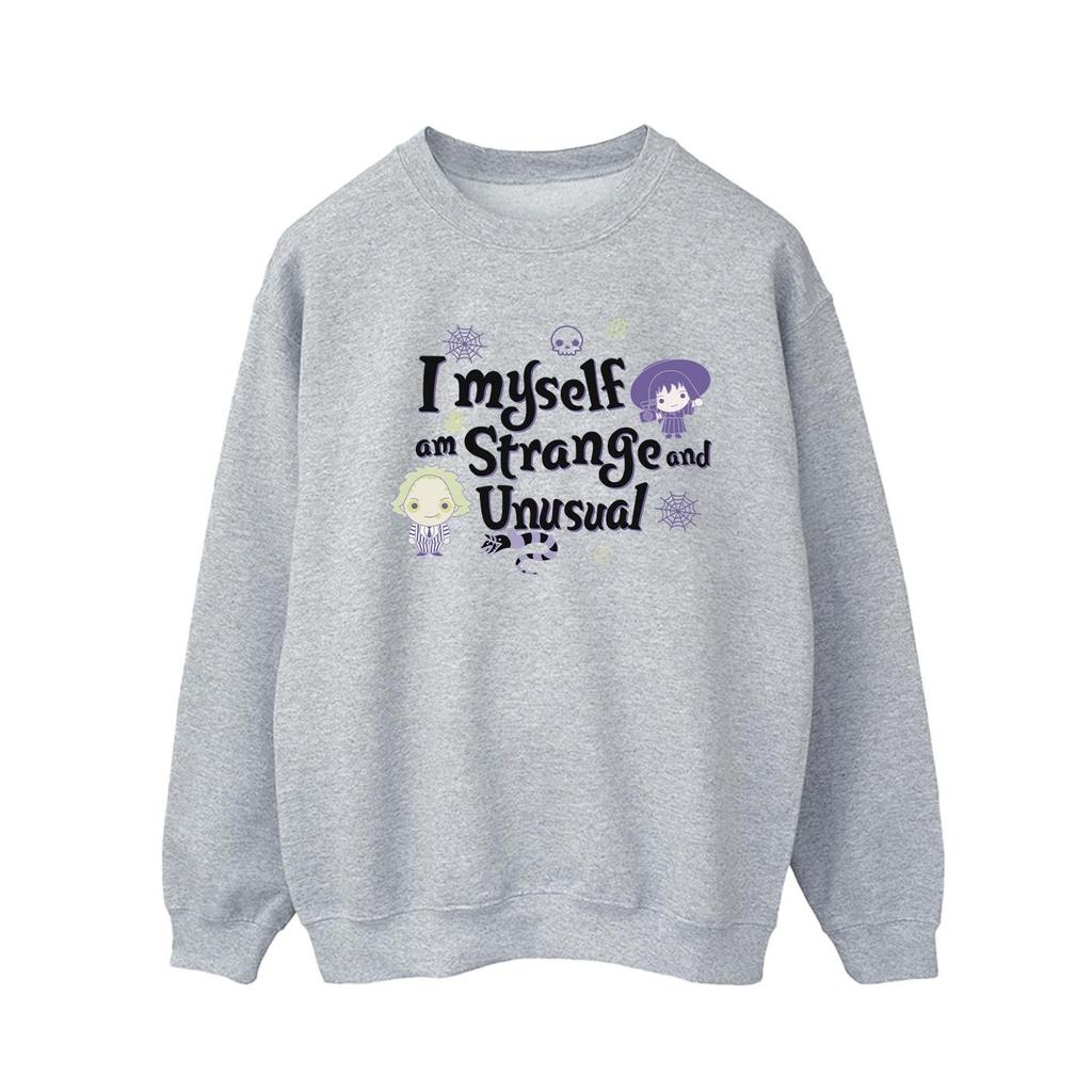 Beetlejuice Unisex Adult I Myself Am Strange And Unusual Sweatshirt