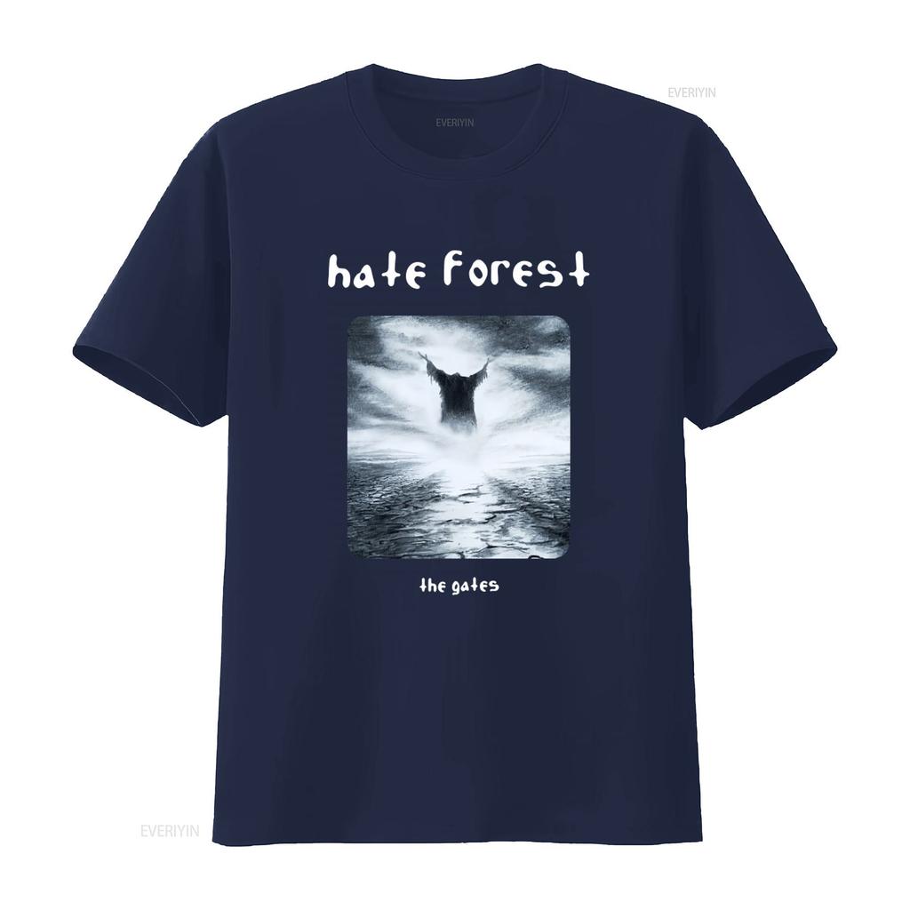 HATE FOREST Принт 'Ворота' Мужская Футболка Черный Хлопок Доступна в Размерах от S до 5XL BE576 винтажный Стильный
