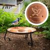 Water Purification Disc for Birds Bird Bath Copper Disc, Purifier Pure 3 Point Ion Support, 4 Inch Outdoor Garden Algae Inhibitor Baths