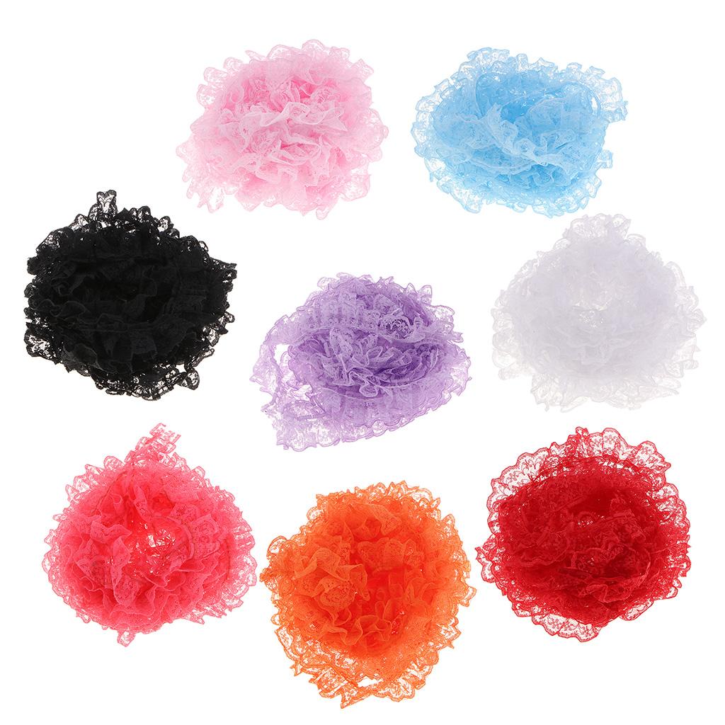 5 Yards Various Colors Ribbon Floral Elastic Lace Trim Handcraft Accessories
