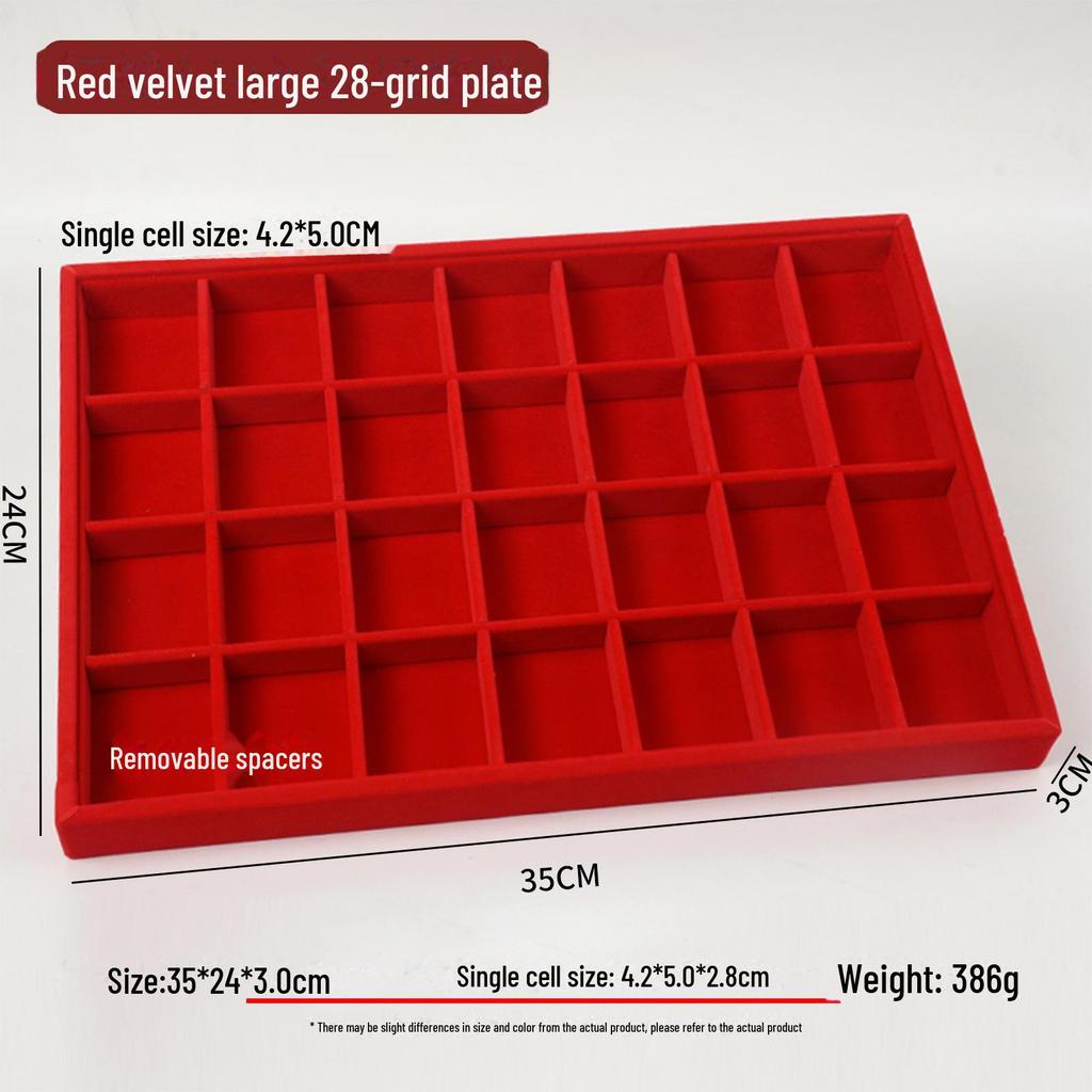 Подставка для ювелирных изделий из красного бархата с золотым кольцом для ожерелий, браслетов и подвесок - Бесплатная доставка