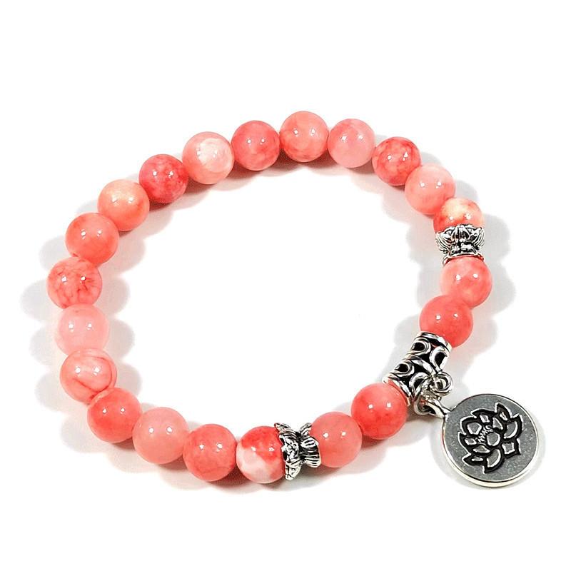 Модный браслет из розового кварца, хрустальные бусины, браслеты, эластичные подвески из натурального камня, браслеты, исцеляющие женские украшения, подарок Рейки