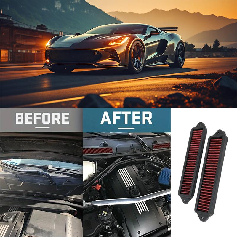 2PCS Is Suitable For BMW  E82 E88 E90 E91 E92 E93 X1335i 135i 328i E-chassis The Cabin Air Hood Filter