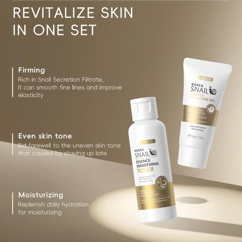 LAIKOU Набор из 5 средств по уходу за кожей лица Snail Skincare для осветления цвета лица