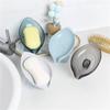 Leaf Shaped Soap Box Suction Cup Drain Soap Dish Toilet Free Hole Wall Mounted Soap Holder Storage Box Bathroom Accessories