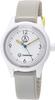 SmileSolar Smile Analog Watch with Waterproof Urethane White and Gray Q&Q (Q&Q Solar) Women's Solar-Powered Strap, RP01-015,