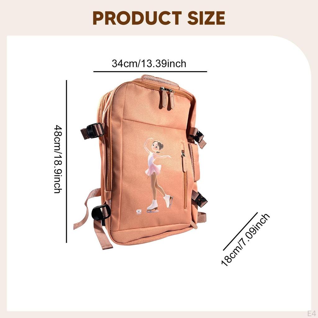 Сумка для коньков для фигурного катания, большая вместимость, портативный роликовый рюкзак