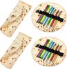 Funny Tortilla Roll Pencil Case Holder Funny Burrito Roll Pen Pouch Pencil Bag Office School Stationery Storage Makeup Case Bag